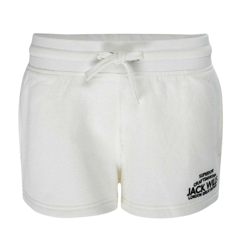 Jack Wills Womens/Ladies Logo Sweat Shorts / Vintage White